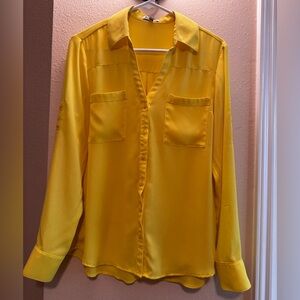 Express Vibrant Yellow Blouse